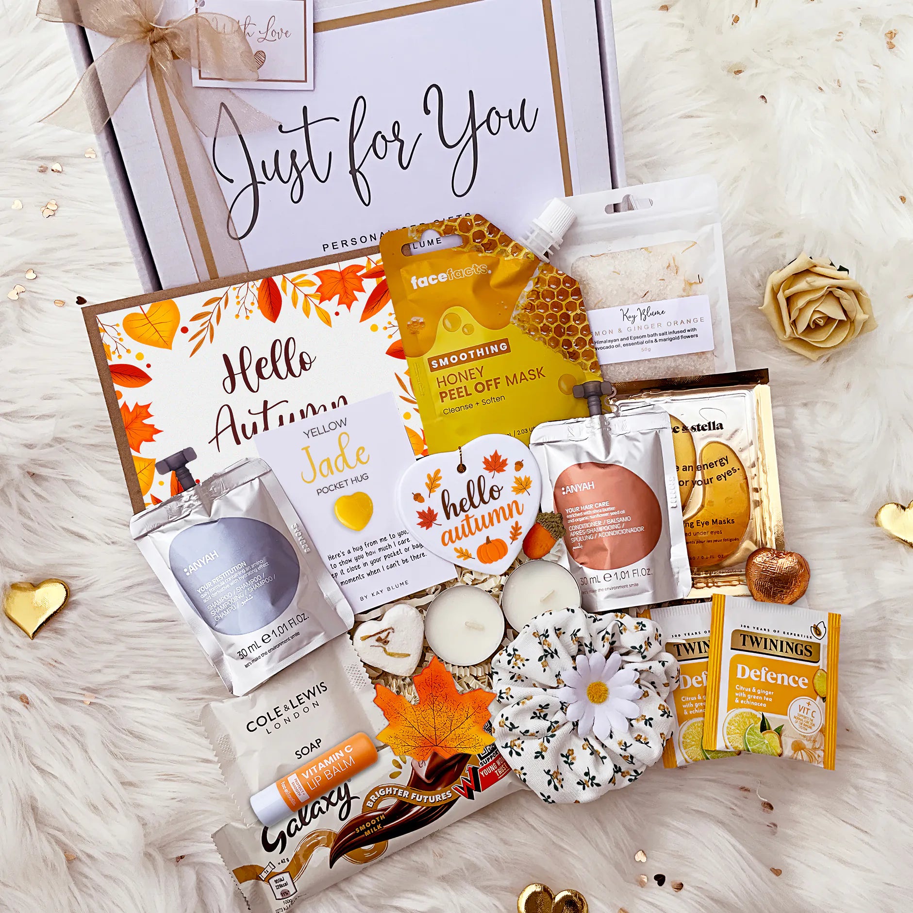 AUTUMN GIFT BOX with spa treats and self-care products for Christmas or birthday gifting