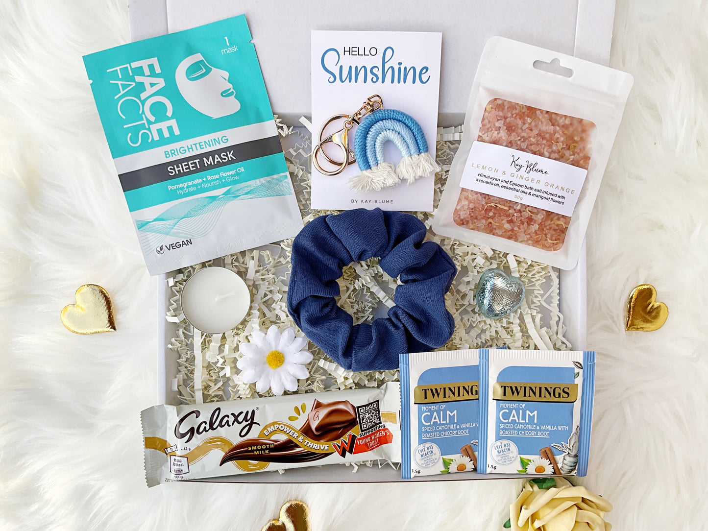 christmas hamper | daisy spa gift box - blue sky (letterbox size)