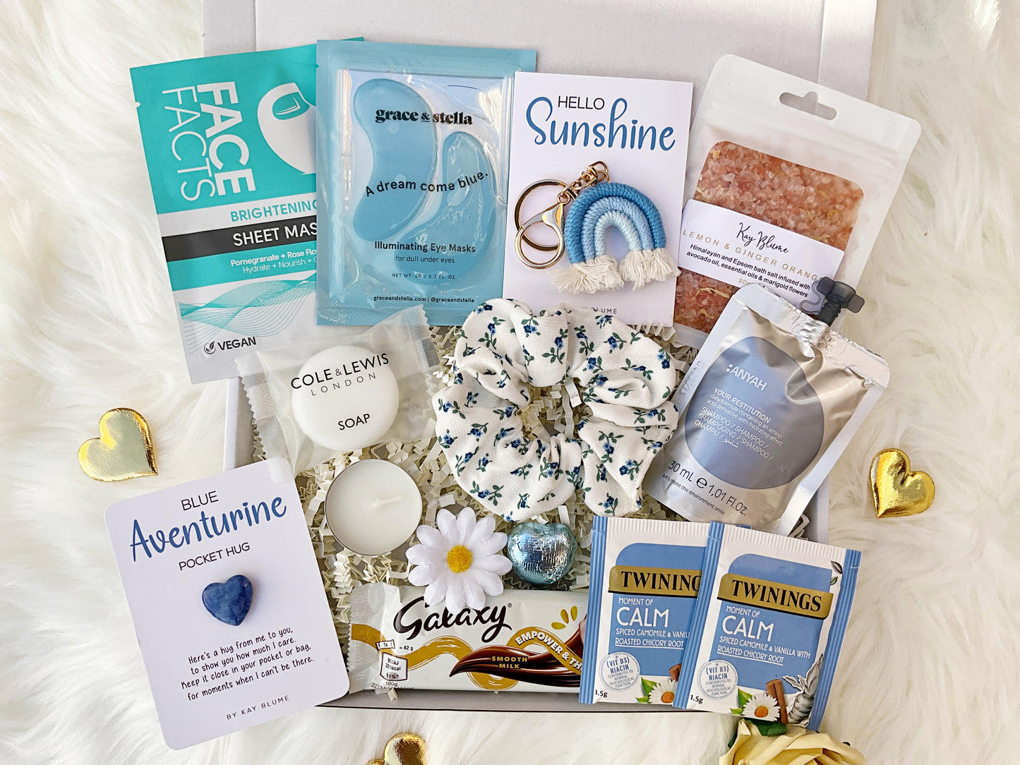 christmas hamper | daisy spa gift box - blue sky (letterbox size)