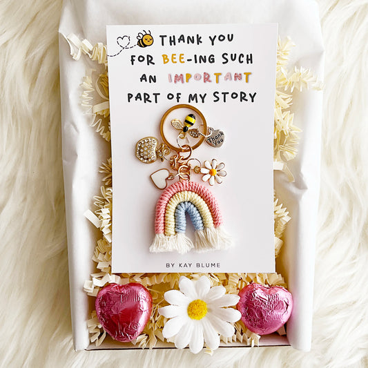 Teacher Keepsake Gift | Thank You Gift for Teacher or Teaching Assistant | Mini Letterbox Gift | End of Term Appreciation Present